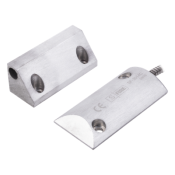 Contacto Magnético de Piso / Salida Dual NC/NA / GAP 65 mm (2.5 in) / Cubierta de Aluminio / Cable Blindado 55 cm / Certificación UL & CE