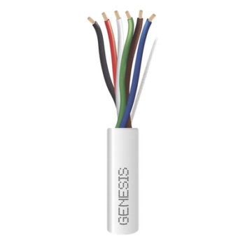 Cable de Control / 6 Conductores / Calibre 18 AWG / 305 m (1000 ft) / Cobre Sólido / Plenum / CL3P-FPLP-CMP / Blanco / Alarmas y Control de Acceso