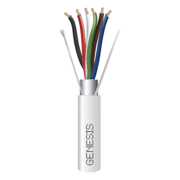 Cable Multipar / 6 Conductores Calibre 18 AWG / Cobre Sólido / Blindado / Plenum / 305 m (1000 ft) / Color Blanco