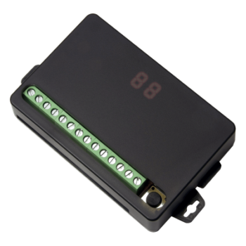 Receptor RF de 4 Canales / Alcance 80 m (262 ft) / Pulso Temporizado 0.5-99 s o 1-99 min / 315 MHz / 12-24 VDC