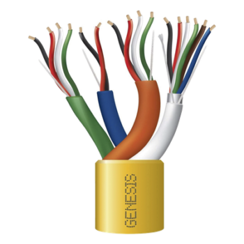 Carrete de Cable / 305 m (1000 pies) / Amarillo / 6x22 AWG blindado, 4x18 AWG, 6x22 AWG / Control de Acceso