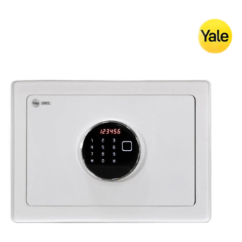 Caja Fuerte Electrónica / Apertura Biométrica, Código y Llave / Puerta Acero 4 mm / 2 Bulones 20 mm / 50 Huellas / Alarma Intrusión / Luz Interna LCD