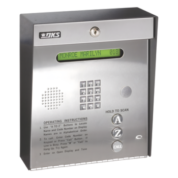Control de acceso telefónico / Gabinete para sobreponer / 2 puertas / 3000 números / 11 dígitos / LCD / Análogo o digital / Expandible a 16 puertas / Programable por PC