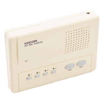 Sistema de Intercomunicador Manos Libres / 4 Extensiones / Alcance 200 m (656.2 ft) / Cable 2 Hilos Calibre 18 / Montaje en Pared