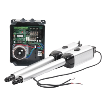 Kit de Brazos para Portón Abatible / 2 Hojas / 3 m (9.8 ft) / 300 kg / IP55 / 50 Ciclos Diarios / Residencial