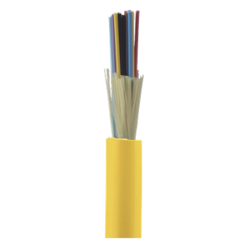 Cable de Fibra Óptica / 24 Hilos / Monomodo OS2 9/125 / Interior / Tight Buffer 900µm / OFNP Plenum / Dieléctrico / 0.61 m (2 ft) Incrementos