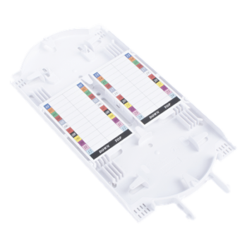 Charola de Empalme para Fibra Óptica / 24 Empalmes por Fusión / Capacidad 144 Núcleos / IP68 / -40°C a +65°C / Φ220x480 mm