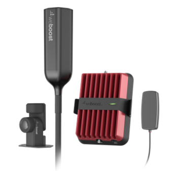 Amplificador Celular Vehicular / 32X Amplificación / Tribanda 850/1900/1700 MHz / Ganancia 50 dB / Antena Omnidireccional Plegable / Todo Terreno