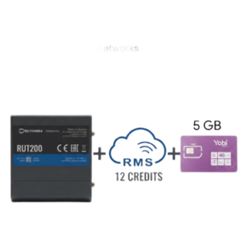 Router Industrial 4G LTE / Cat 4 150 Mbps / Wi-Fi 2.4 GHz / -40°C a 75°C / Gestión RMS / Kit con SIM 5GB/Mes Año
