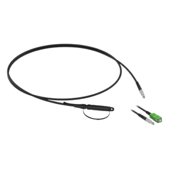 Cable Drop Óptico Preconectorizado / Conectores MH1A y SC/APC / Fibra G.657.B3 3 mm / 200 m (656.2 ft) / Resistencia 500 N / -40°C a +75°C