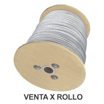 Cable de Retenida de Alta Resistencia / 1/4" / 7 Hilos Trenzados / Carga a Ruptura 2154 kg (4750 lb) / Carrete 1500 m (4921.3 ft) / Galvanizado Clase A