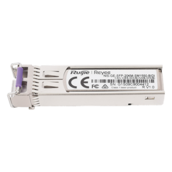 Transceptor SFP Industrial / 1 Gigabit / BIDI Monomodo / 20 km (65,616 ft) / TX 1550 nm / RX 1310 nm / -40 a 85 °C / LC