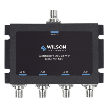 Divisor de Potencia de 4 Vías / 6 dB Pérdida por Puerto / 698-2700 MHz / Conectores F Hembra / 75 Ohm