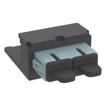Módulo Acoplador / SC Duplex / Fibra Multimodo OM3/OM4 / Mini-Com / Cerámica Zirconia / Color Aqua