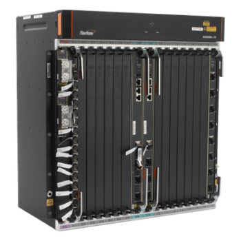 OLT Carrier Class Modular / 14 Ranuras de Servicio / 240 Puertos GPON / Switching 6.8 Tbps / Fuente Redundante -48Vdc / 11 UR