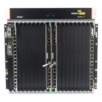 OLT Carrier Class Modular / 16 Ranuras de Servicio / 240 Puertos GPON o 120 XGPON / 6.8T Switching / 200G Slot Bandwidth / 16,000 ONTs / Rack 21"