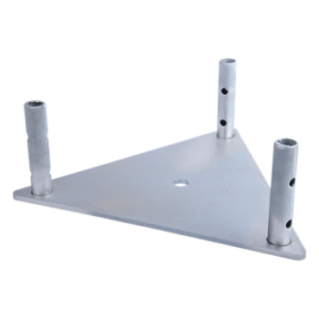 Base para Torre / Placa de Acero 1/4' / Niple 3/4' Galvanizado / Hot Dip / 4.3 kg / Compatible STZ35G