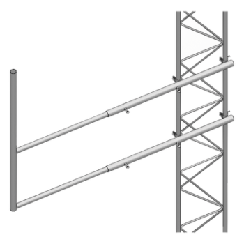 Brazo de Montaje Tipo F / Acero ASTM A36 / Galvanizado por Inmersión en Caliente / Largo 1 m (3.3 ft) / Peso 7.45 kg / Compatible con Tramo STZ-45G