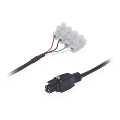 Cable de Potencia / Terminal de Tornillo 4 Vías / Conector 4-Pin 3 mm / 26 AWG / 2000 mm (6.56 ft) / Codificación por Color