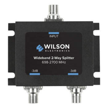 Divisor de Potencia Coaxial 2 Vías / 698-2700 MHz / 75 Ohm / Pérdida por División 3 dB / Aislamiento ≥20 dB / Conector F-hembra / Microstrip