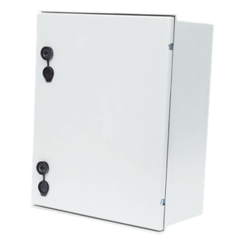 Gabinete de Poliéster IP65 Uso en Intemperie (400 x 500 x 200 mm) con Placa Trasera Interior de Plástico (Incluye Chapa y Llave).