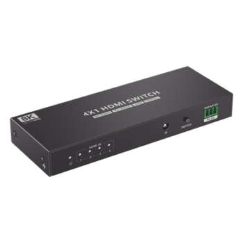 Conmutador HDMI / 4 Entradas 1 Salida / 8K@60Hz / 48 Gbps / HDMI 2.1 / Control IR y RS-232