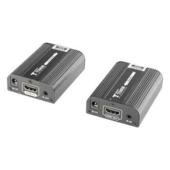 Kit Extensor HDMI para distancias de 30 metros / Resolución 4K x 2K@ 30 Hz/ Cat 6, 6a y 7 / HDCP2.2 / HDMI 2.0 / Soporta PCM, HDbitT / Soporta control remoto del equipo fuente.