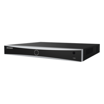 NVR 12 Megapixel (4K) / Reconocimiento Facial / 16 Canales IP / Base de Datos / Hasta 100,000 Fotografías / 16 Puertos PoE+ / 2 Bahías de Disco Duro / Switch PoE 300 mts / Bases de Datos / HDMI en 4K