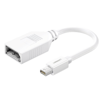 Adaptador Mini DisplayPort Macho a DisplayPort Hembra / Thunderbolt 2 / DP 1.2 / 4K@60Hz / 15 cm (0.49 ft) / Blanco