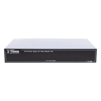 (SOLO RECEPTOR) TRANSCEPTOR ACTIVO DE 16 CANALES / VIDEO+PODER en un solo Cable UTP / 150 metros en 4K, 200 metros en 5 MP/ Envía 36 Vcc y Recibe 12 Vcc / TODO INCLUIDO PARA RACK / HD-TVI/CVI/AHD/CVBS / SIN RUIDO / INSTALACIÓN LIMPIA.