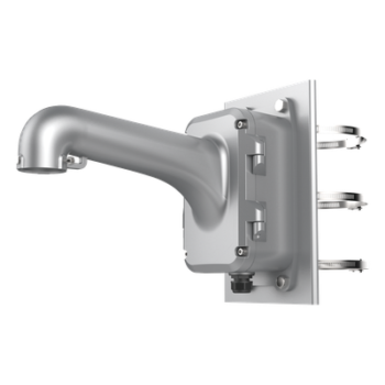 Soporte de Montaje para Domo PTZ / Poste Vertical con Caja de Conexión / Ajustable 80-200 mm / Carga Máxima 10 kg (22 lb) / Aluminio y Acero