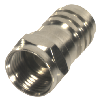 Conector Coaxial F Macho / Plegable / RG-59/U / 75 Ohm / Cuerpo Níquel / 24 mm