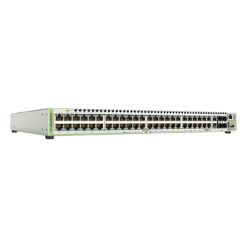 Switch PoE+ Stackeable Capa 3, 48 puertos 10/100/1000 Mbps + 2 puertos SFP Combo + 2 puertos SFP+ 10 G Stacking, 370 W