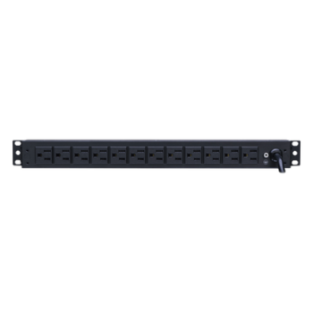PDU Básico Para Distribución de Energía, Con 12 Tomas NEMA 5-15R Traseras, 1UR, 15 Amp, 120 Vca
