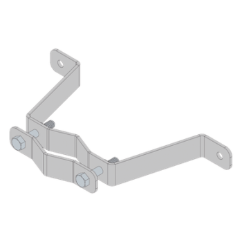 Herraje de Pared para Mástil / Acero A-36 / 1" a 1-3/4" / 5 kg / 3 m (9.8 ft)