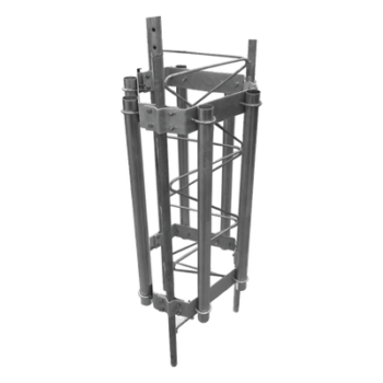 Herraje para antenas sectoriales / 6 posiciones / Acero A-36 / Mástil 2' cal. 18 / Altura 100 cm / 3.28 ft / Galvanizado en caliente / Compatible STZ35G