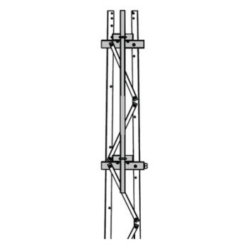 Mástil para Torre / 2-3/8" / 1.8 m (5.9 ft) / Secciones 1 a 3 / Montaje en Cara