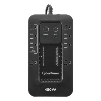 UPS de 450 VA / 260 W / Topología Standby / Modo ECO / 8 Tomas NEMA 5-15R / Entrada 120 Vca