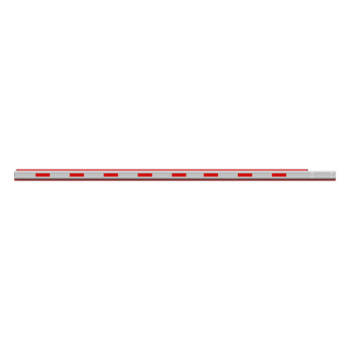 Brazo Recto para Barrera de Acceso / Aluminio Octogonal / 4 m (13.1 ft) / Iluminación LED Rojo-Verde / Perfil 120 x 50 mm