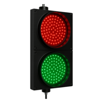 Semáforo LED / Diámetro 20 cm / Rojo y Verde / 90 LEDs por color / 10 W / IP Hermético / 110 VCA