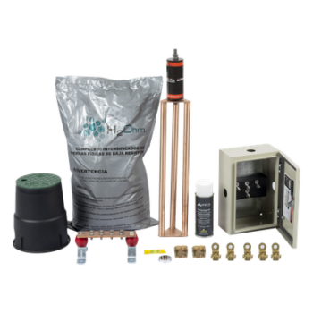 Kit de tierra Física Modelo TG45K con Electrodo Magnetoactivo 50 x 11.5 cm, Capacidad Max: 45 AMP