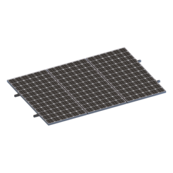 Kit De Minirieles Para Panel Solar Arreglo 1X3  Para Instalación Plano En Lámina