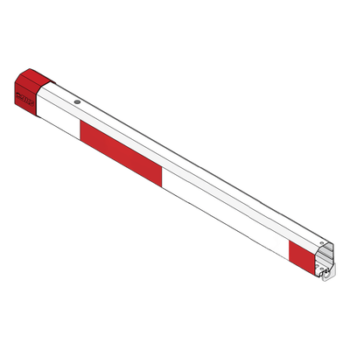 Brazo Octagonal para Barrera Vehicular / Aluminio 4.26 m (14 ft) / Reflectantes Integrados / Compatible Iluminación Rojo-Verde / Diseño Modular