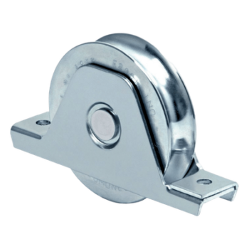 Rueda para Puerta Corrediza / 10 cm / Capacidad 380 kg / Acero Galvanizado / Fijación Inferior