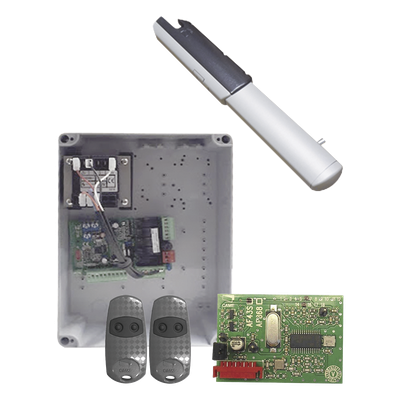 Kit de Operadores para Portones Vehiculares Abatibles de 2 Hojas / 3 m (9.8 ft) / 400 kg (880 lb) / Uso Residencial