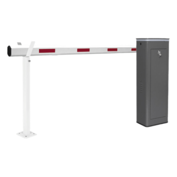 Barrera Vehicular Izquierda / Brazo Telescópico 5.5 m (18 ft) / 200 Ciclos/Hora / Apertura 6 s / Corona LED Semaforizada / Encoder Ajustable / Semi-Intensivo
