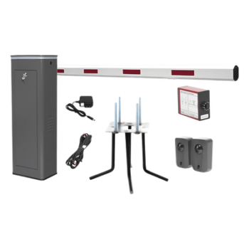 Kit Barrera Vehicular Derecha / Brazo 3 m (9.84 ft) / Apertura 1.5 s / Uso Semi-Intensivo / Accesorios de Seguridad Incluidos / 110V