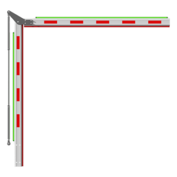 Brazo Articulado para Barrera / 4 m (13.1 ft) / Iluminación Integrada / Altura Máxima 2.85 m (9.4 ft) / Diseño Compacto 2+2 / Uso en Espacios de Baja Altura