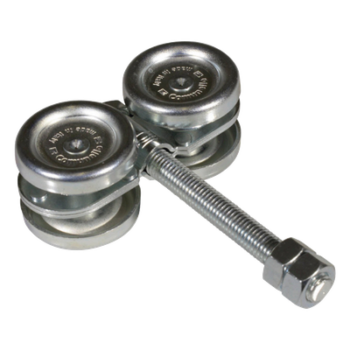 Kit de Carretillas para Puertas Colgantes / 4 Ruedas con Cojinete / Carga 150 lbs (68 kg) / Acero Galvanizado / 2 Unidades