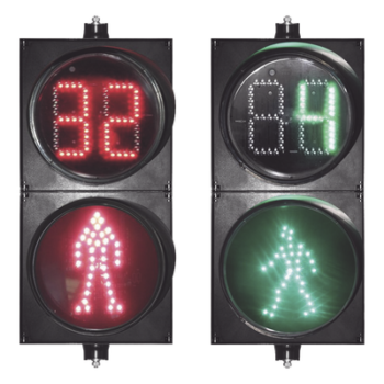 Semáforo Peatonal / Cuenta Regresiva / Diámetro 20 cm / LED Alta Potencia / 110V CA / IP Exterior / -40 °C a +80 °C